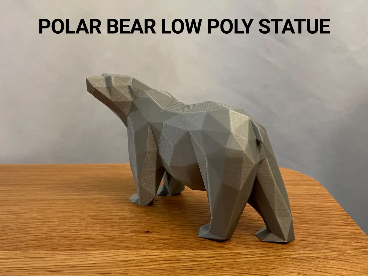 Geometrik Polar Bear Statue